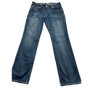 Ariat Real Denim Dresden Ivy Straight Jeans Women’s 32R Blue Medium Wash Cowgirl